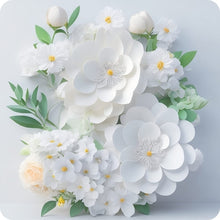 Load image into Gallery viewer, Set of 6 White Flower Square MDF Coaster - Set-21
