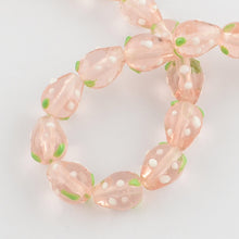 Load image into Gallery viewer, Handmade Lampwork 16mm Strawberry Beads Pack of 10 - Pink