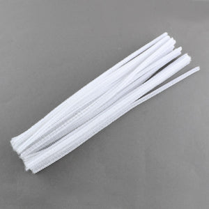 Pack of 50 White Pipe Cleaners, Chenille Craft Wire