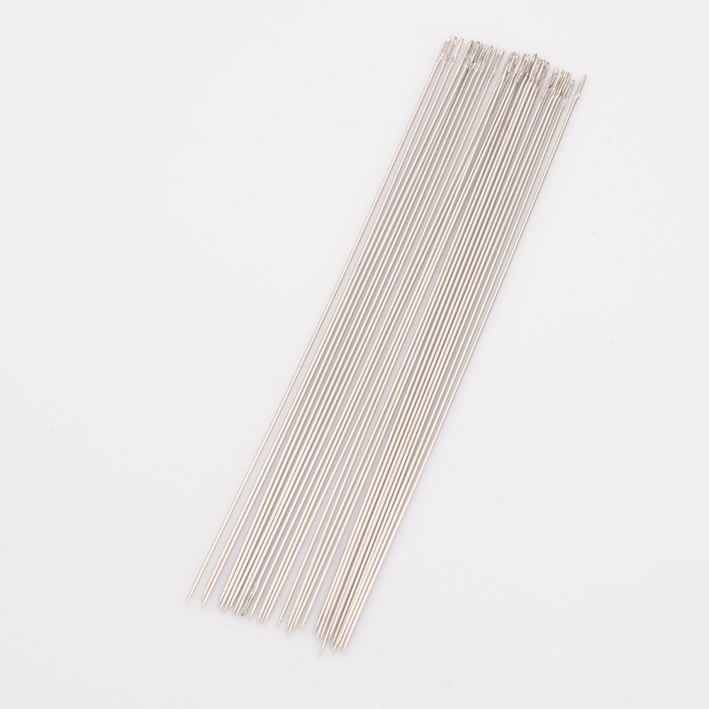 Pack of 10 Steel Beading Needles - 150 x 0.8mm