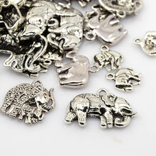 Load image into Gallery viewer, 30 Gram Tibetan Antique Silver Random Shapes &amp; Sizes Charms Elephant Pendants