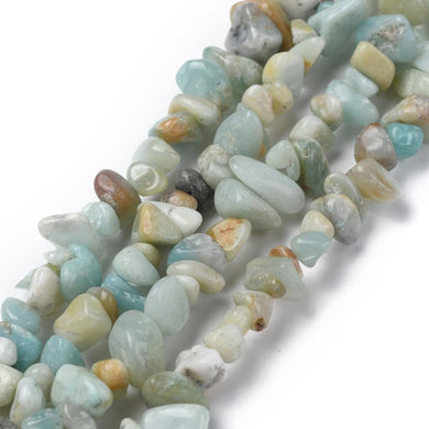 Natural Flower Amazonite Grade A Chip Beads 5mm-8mm