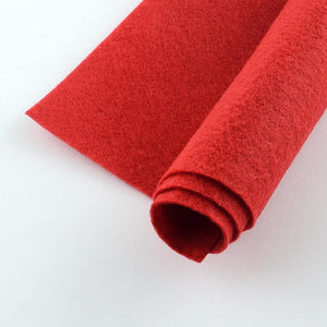 Polyester Felt Sheets Non Woven Red 30x30cm Square Pack of 2