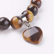 Load image into Gallery viewer, Natural Tiger Eye Beads Stretch Bracelet One Size