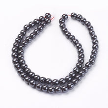 Load image into Gallery viewer, Strand Of 45+ Grey Hematite (Non Magnetic) 8mm Plain Round Beads