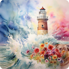 Load image into Gallery viewer, Set of 6 Lighthouse Square MDF Coaster - Set-17