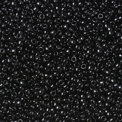 TOHO Japanese Seed Beads,10g approx 3000 Beads, Round, 15/0 Opaque - Jet