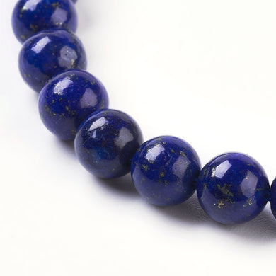 25 x Natural Lapis Lazuli Semi -Precious Beads - 6mm