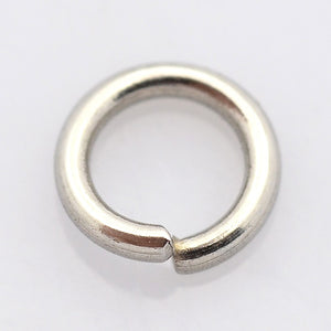 304 Stainless Steel  8 x 1mm Open Unsoldered Jump Rings Pack Of 110