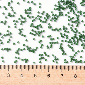 TOHO Japanese Seed Beads,10g approx 3000 Beads, Round, 15/0 Opaque - Pine Green