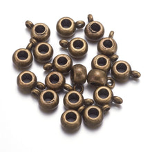 Load image into Gallery viewer, Pack of 10 Antique Bronze Tibetan Style Hanger Bail 9 x 5.8mm