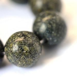15" Strand Green Lace Stone 6mm Round Gemstone Beads