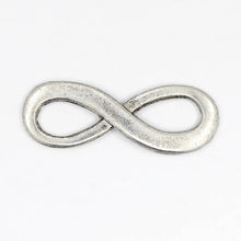 Load image into Gallery viewer, Pack of 10 Antique Silver Alloy 23mm Infinity Charms