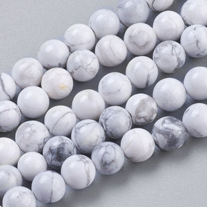 Strand 30+ Natural White Howlite 6mm Beads
