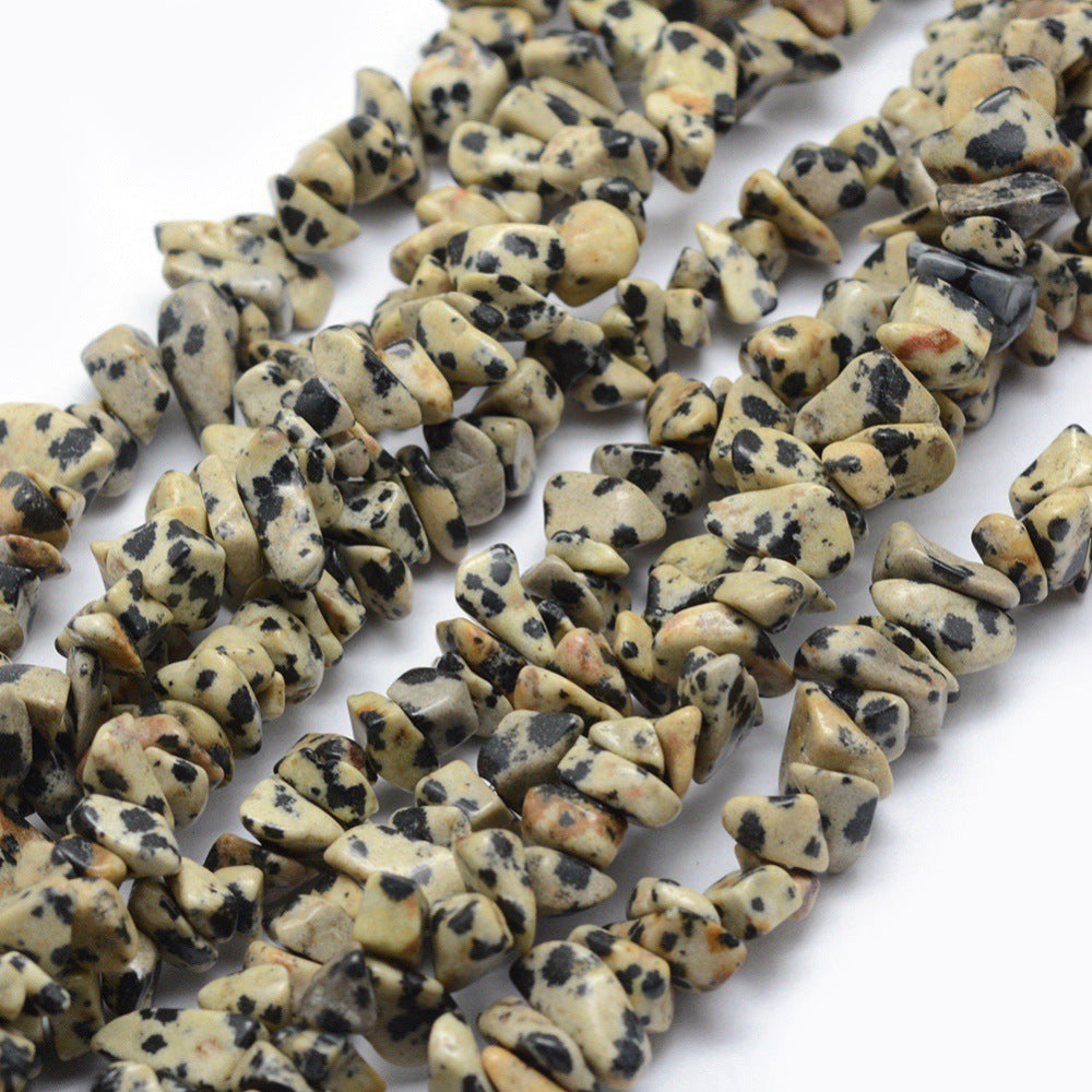 1 Strand (200+) Natural Dalmatian Jasper Gemstone Chips 5 - 8mm