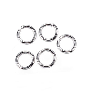 304 Stainless Steel  4 x 1mm Open Unsoldered Jump Rings Pack Of 110