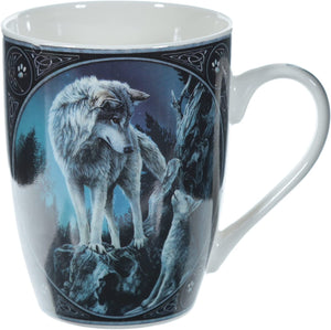 Lisa Parker Guidance Wolf Design Porcelain Mug, Tea Coffee Hot Drinks Microwave & Dishwasher Safe
