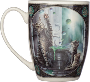 Lisa Parker Hubble Bubble Cat and Kittens Porcelain Mug, Tea Coffee Hot Drinks Microwave & Dishwasher Safe