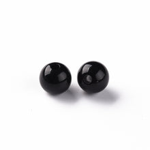 Load image into Gallery viewer, Pack of 200 Opaque Acrylic 8mm Round Large Hole Beads - Black