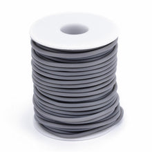 Load image into Gallery viewer, Rubber Hollow Tube Cord Grey 5M Continuous Length 2mm Thick