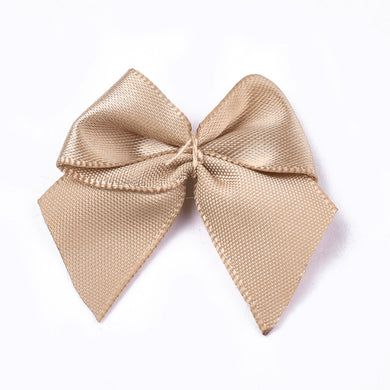 Pack of 30 Polyester Bowknot Bows 3.5cm - Camel