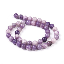 Load image into Gallery viewer, Natural Purple Lepidolite Loose Beads Round 8mm