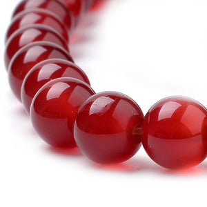 Natural Dyed Red Carnelian Loose Beads Round 8mm