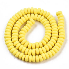 Load image into Gallery viewer, Handmade Polymer Clay Flat Round Beads 6mm x 3mm  Champagne