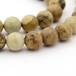 60+ Natural Picture Jasper  Loose Beads Round 6mm