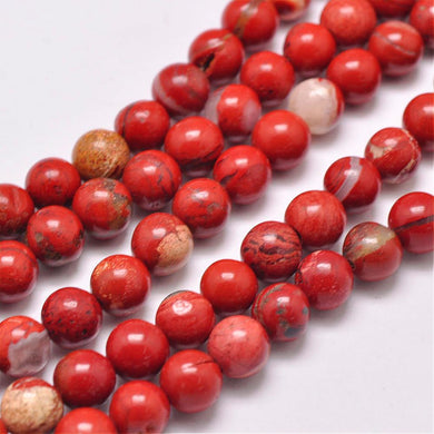 Grade AB Natural Red Jasper 6mm Loose Beads Round