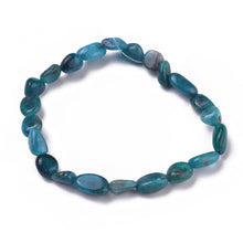 Load image into Gallery viewer, Natural Apatite Tumbled Stone Nugget Stretch Bracelet One Size