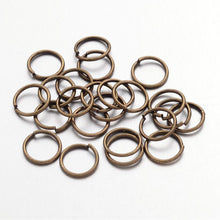 Load image into Gallery viewer, Packet of 350+ Antique Bronze Plated Iron 1 x 8mm Jump Rings