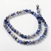 Load image into Gallery viewer, Natural Grade AB Sodalite 6mm Loose Beads Round