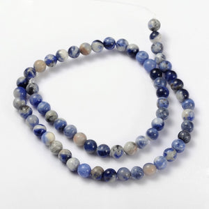 Natural Grade AB Sodalite 6mm Loose Beads Round