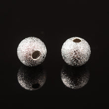 Load image into Gallery viewer, Pack Of 100+ Silver Plated Brass 6mm Stardust Twinkle Round Beads