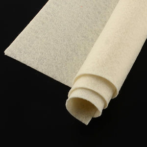 Polyester Felt Sheets Non Woven Cream 30x30cm Square Pack of 2