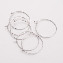 Load image into Gallery viewer, Packet of 10 x Stainless Steel  0.6mm x 23.5mm Wine Glass Charm Rings
