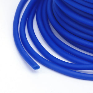 Rubber Hollow Tube Cord Blue 5M Continuous Length 2mm Thick