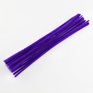 Pack of 50 Violet Pipe Cleaners, Chenille Craft Wire
