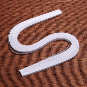 Paper Quilling Strips White 53cm x 5mm Pack of 110+