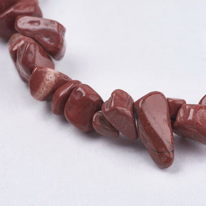 33" Strand Tumbled Gemstone Red Jasper Chip Beads