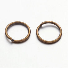 Load image into Gallery viewer, Packet of 250+ Antique Bronze Plated Iron 1 x 10mm Jump Rings