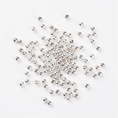 Packet Of 400+ x Silver Plated Iron Shiny Round Spacer Beads 4mm