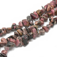 Load image into Gallery viewer, Long Strand of Natural Rhodonite 8 – 12mm Chip Beads