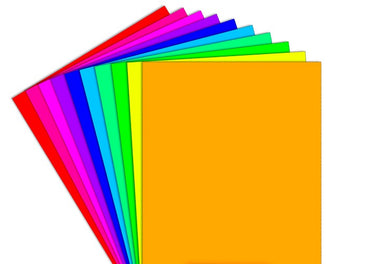 Pack of 10 Assorted Coloured Card 160gsm