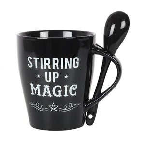 Stirring Up Magic Ceramic Mug and Spoon Set
