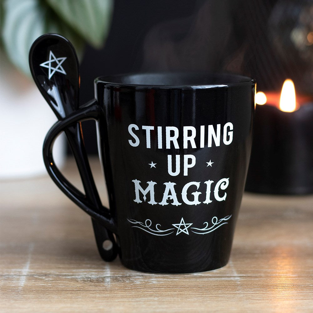 Stirring Up Magic Ceramic Mug and Spoon Set