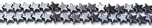 Strand Of 65+ Grey Hematite (Non Magnetic) 6mm Flat Star Beads