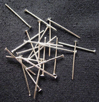 Packet Of 400 Iron Silver Plated Headpins 3cm long