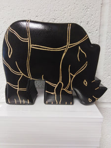 Leather Money Box - Rhino